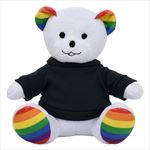 TH1277 6 Plush Rainbow Bear with Custom Imprint